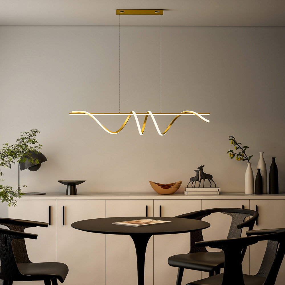 Portland Gold Tone LED Pendant Light Image 2