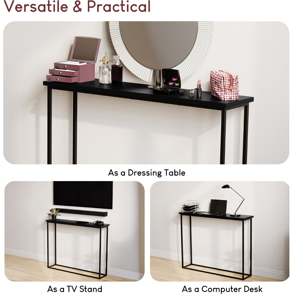 VIDA DESIGNS Black Metal Leg Console Table Image 6