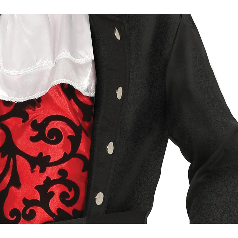 Fiestas Guirca Vampire Kids Black and Red Polyester Halloween Costume 7 to 9 Years Image 3