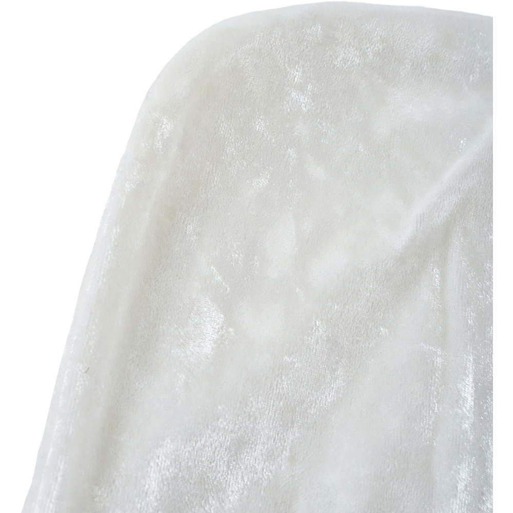 Living and Home White Dining Chair Covers with Elastic Band Set of 2 Image 3