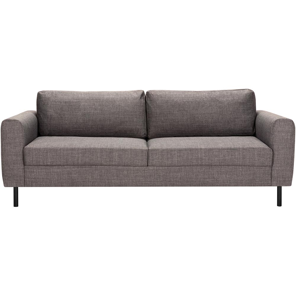 Florence Omaha 6 Seater Light Grey and Brown Fabric Sofa Set Image 3