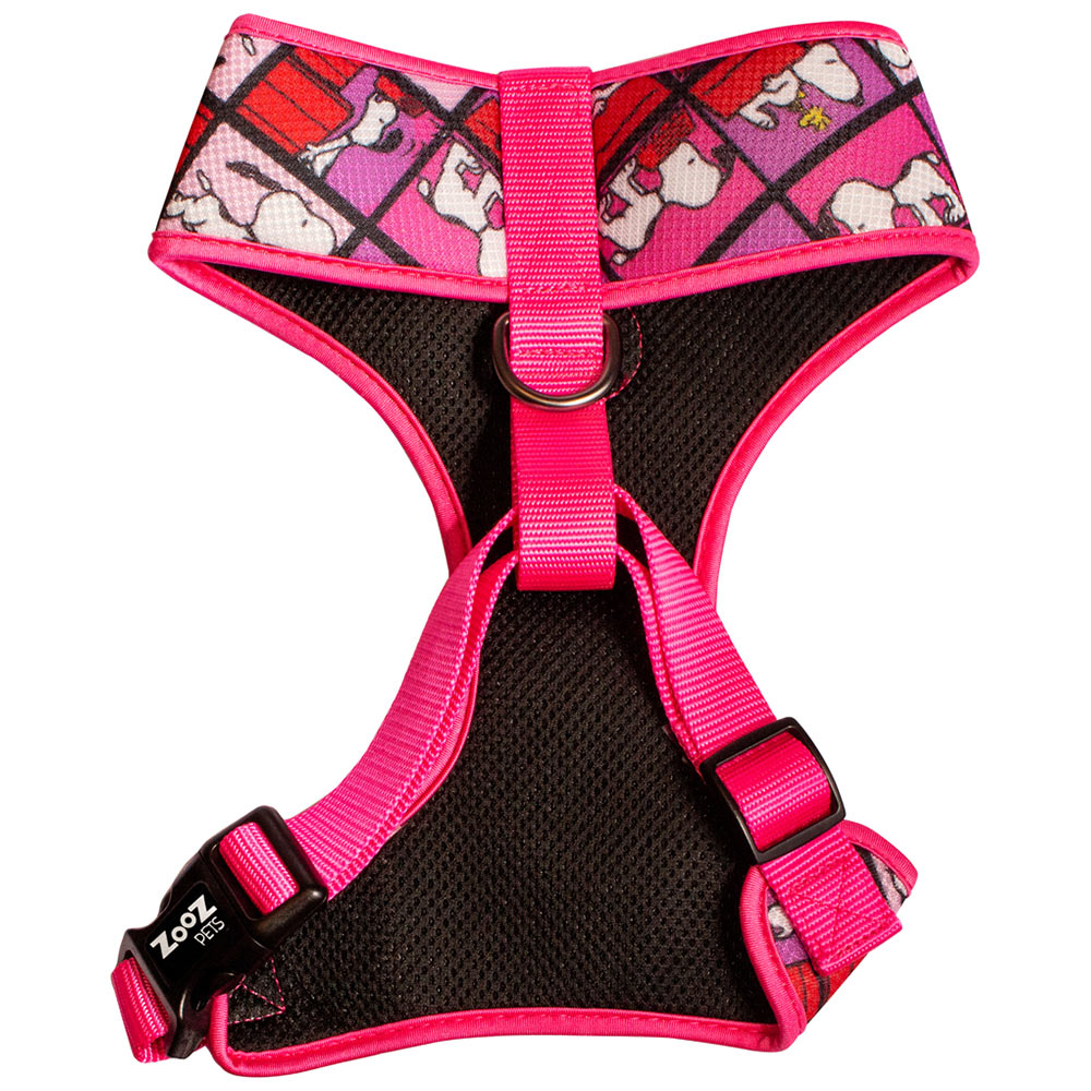 Snoopy Small Pink Flower Mesh Dog Harness Image 2