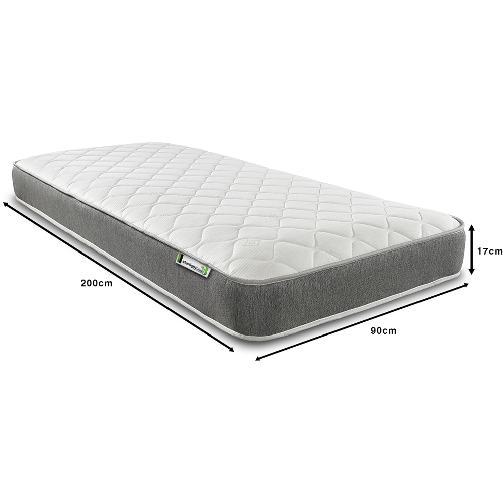 Starlight Beds Wellington European Single Grey Open Coil Memory Foam Spring Mattress Image 6