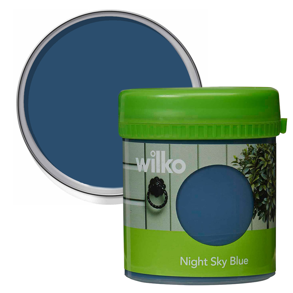 Wilko Garden Colour Night Sky Blue Tester Pot 75ml Image 1