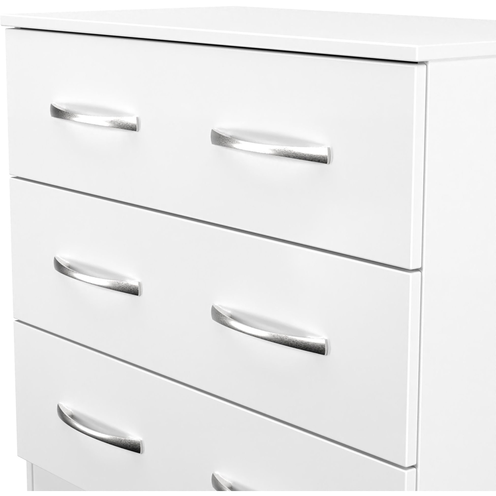 Crowndale Avon 3 Drawer Matt White Chest of Drawers Ready Assembled Image 5