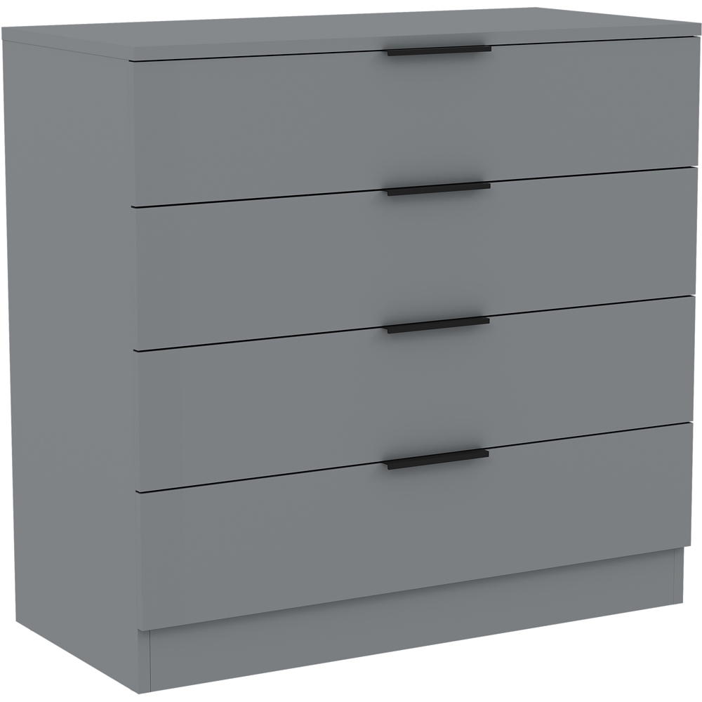 VIDA DESIGNS Trega 4 Drawer Grey Bedside Cabinet Image 2