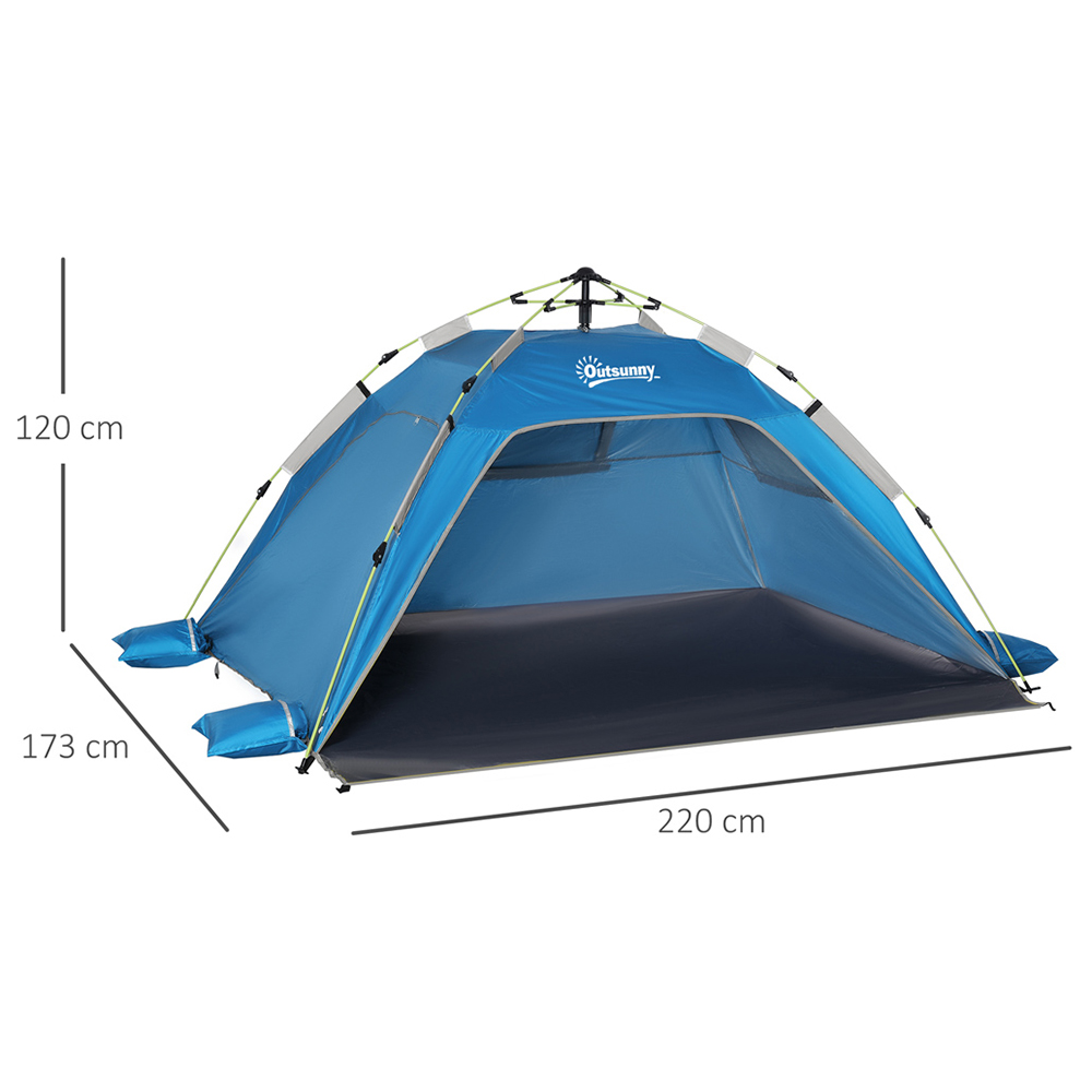 Outsunny Blue Pop-Up Mesh Tent Image 5