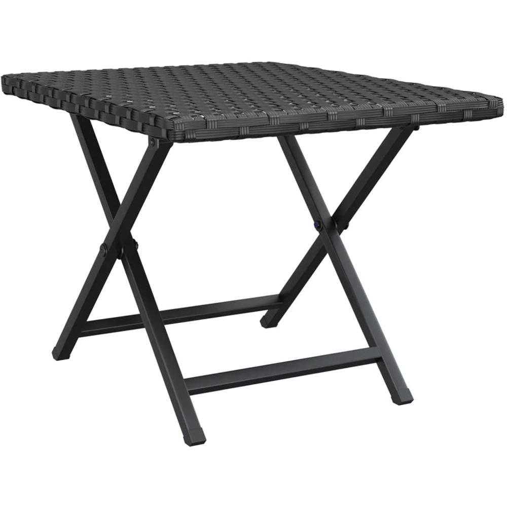 vidaXL Black Polyrattan Foldable Garden Table Image 2