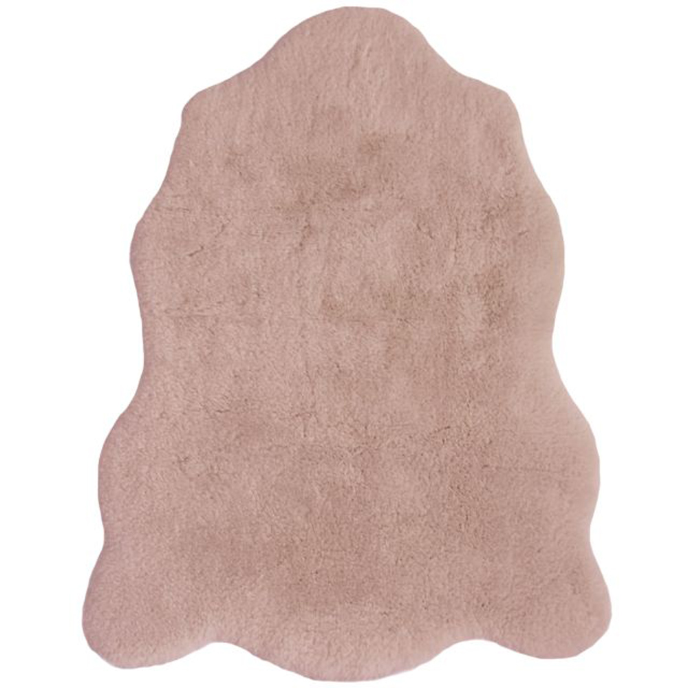 Homemaker Luxurious Faux Fur Blush Rug 70 x 90cm Image 2