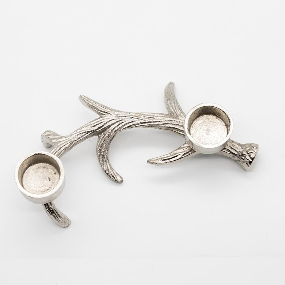 Marco Paul Silver Stag Antler Tealight Candle Holder Image 4