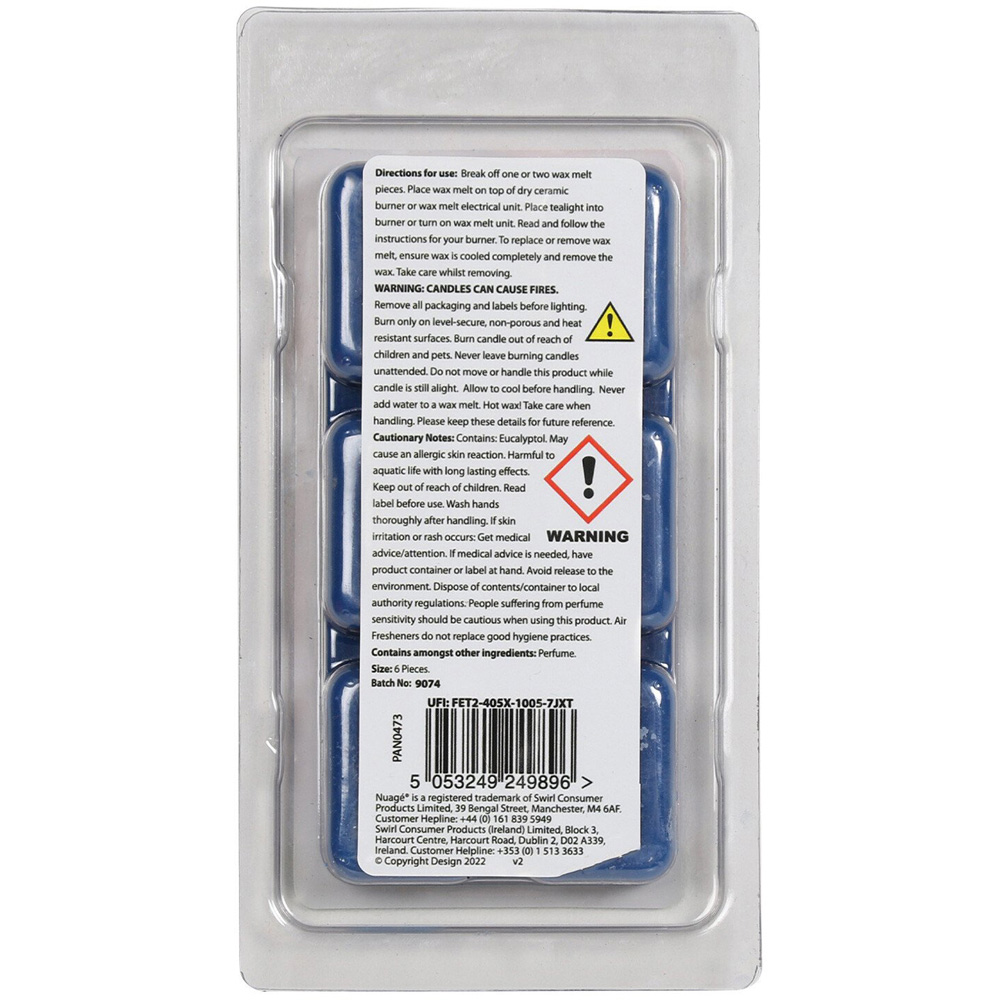 Nuage Pack of 6 Nuage Vapour Wax Melts - Blue Image 2