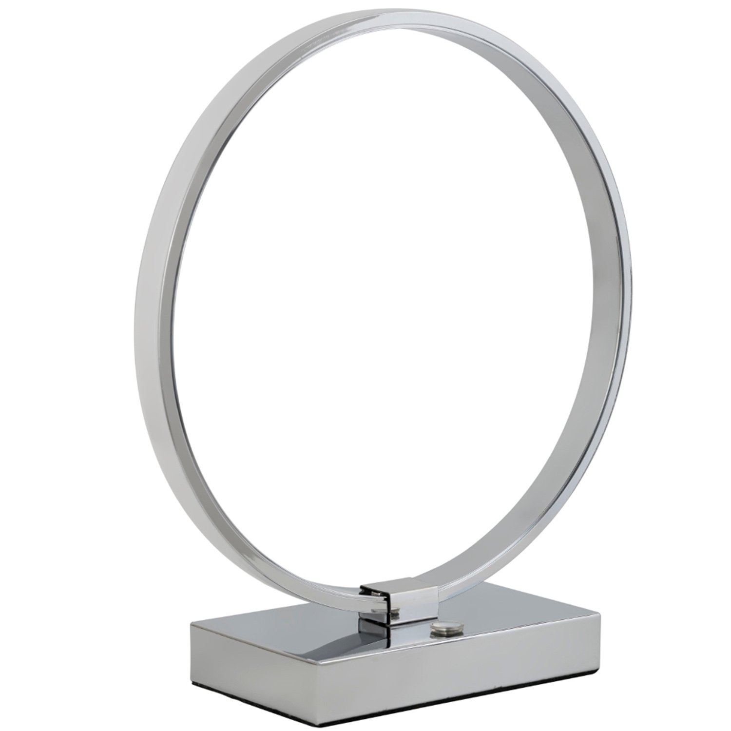 Silver Circular LED Touch Table Lamp Image 1
