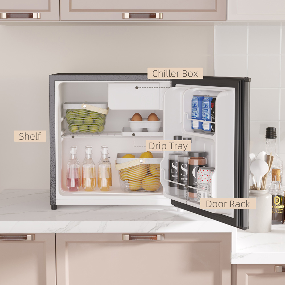 HOMCOM 800-155V70BK Black Mini Fridge 46L Image 5