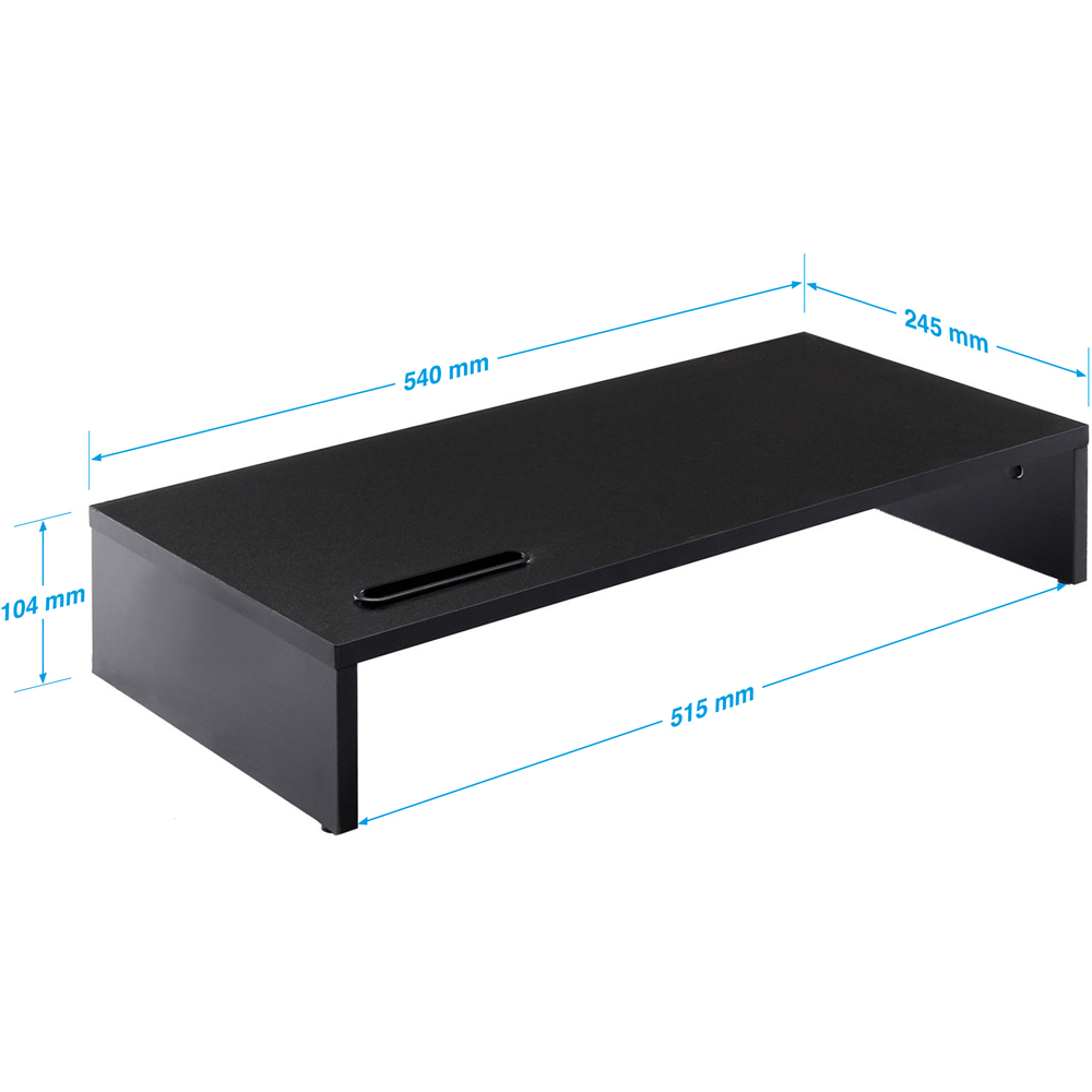 TTAP Wooden Black Screen Riser with Mobile Phone Holder Image 4