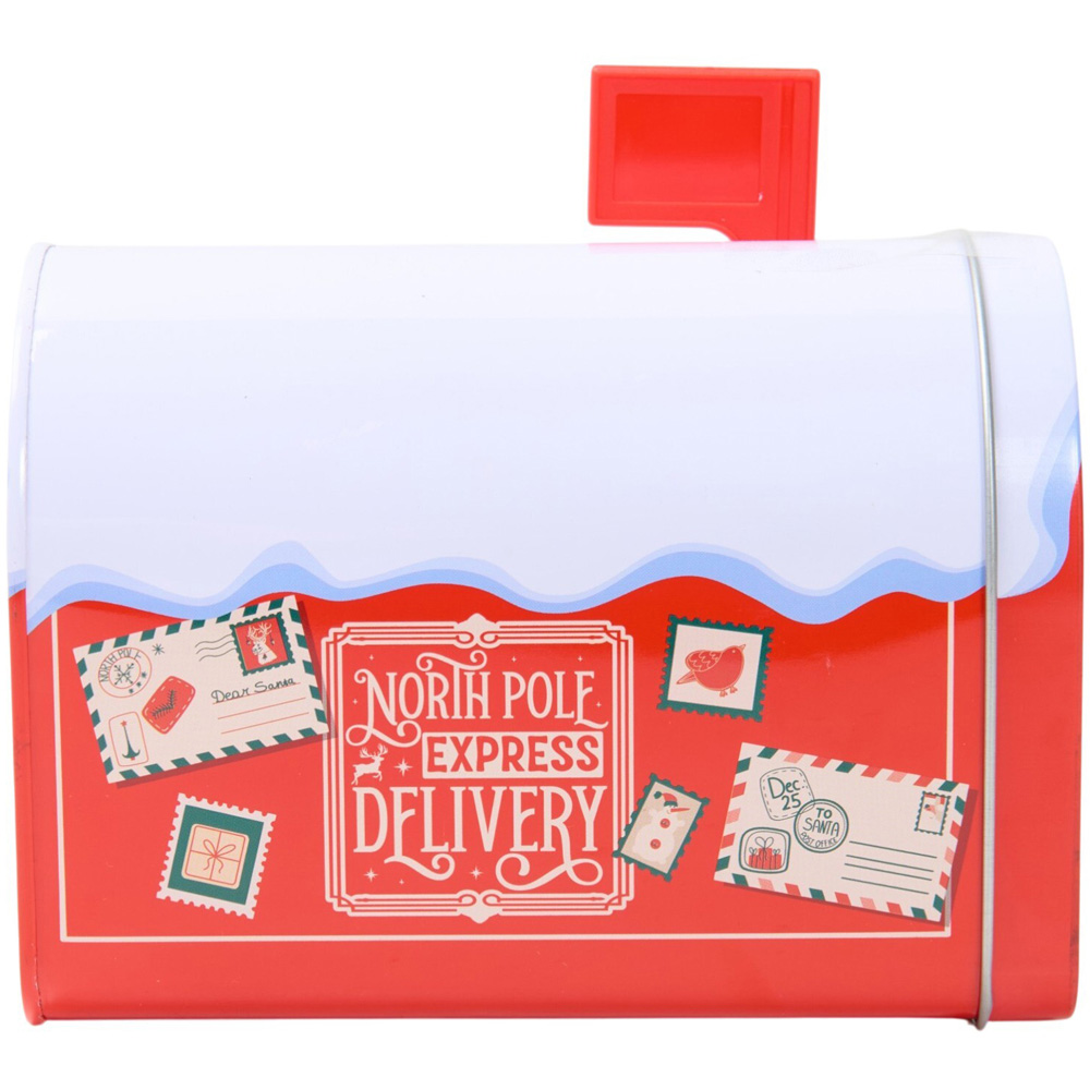 Santas Letterbox Biscuit Tin Image 4