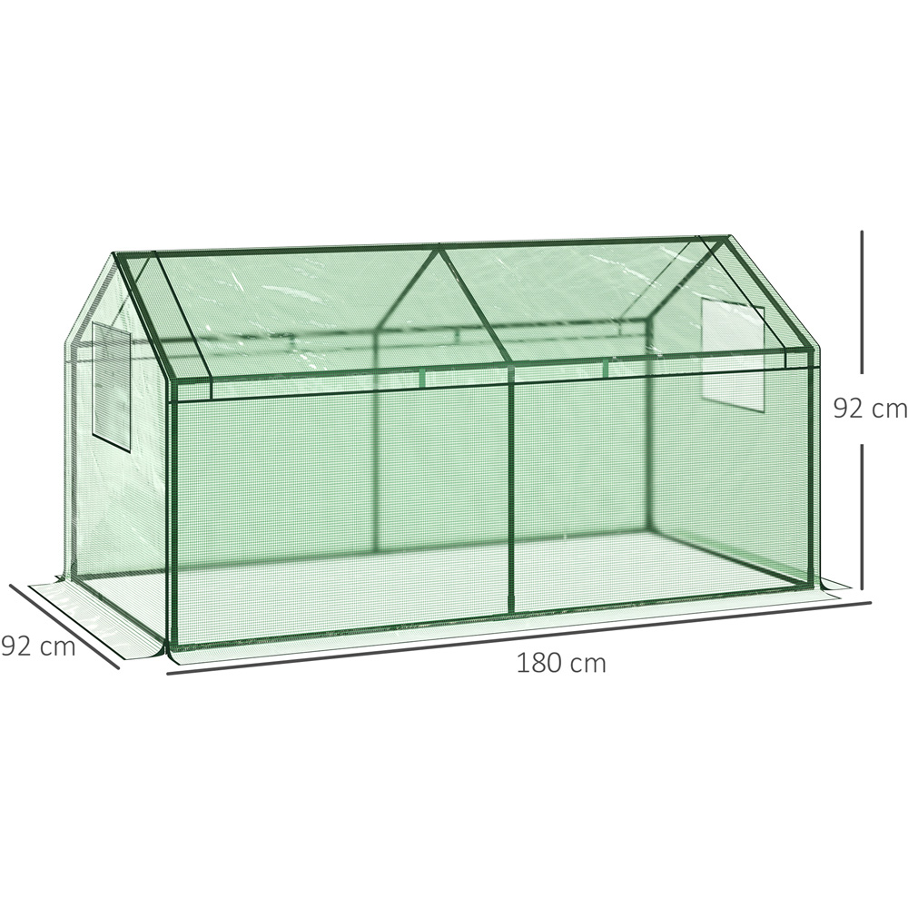 Outsunny Green PE Cover 3 x 5.9ft Portable Mini Greenhouse Image 7