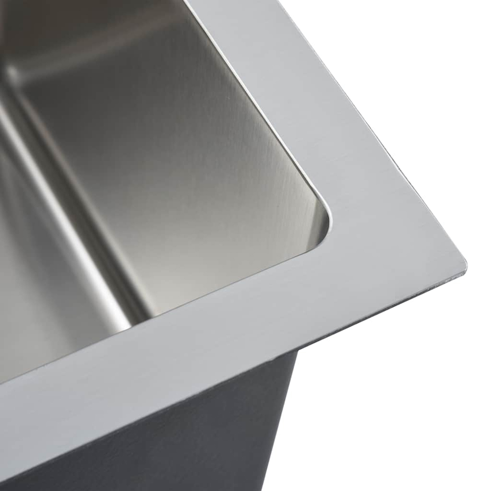 vidaXL Silver Stainless Steel Kitchen Sink 1000 x 440 x 200mm Image 6