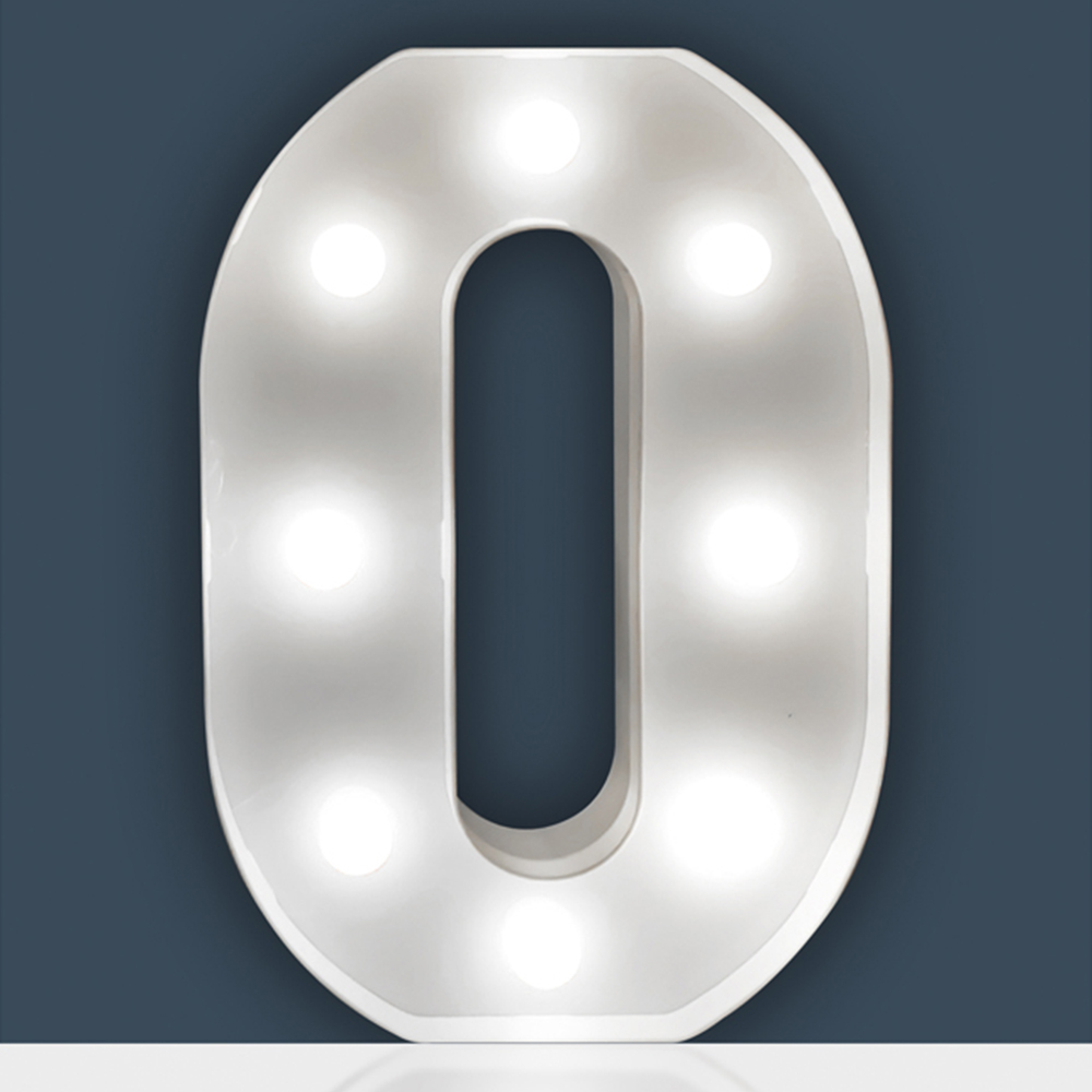 St Helens Battery Operated 3D LED Letter O Light Image 2