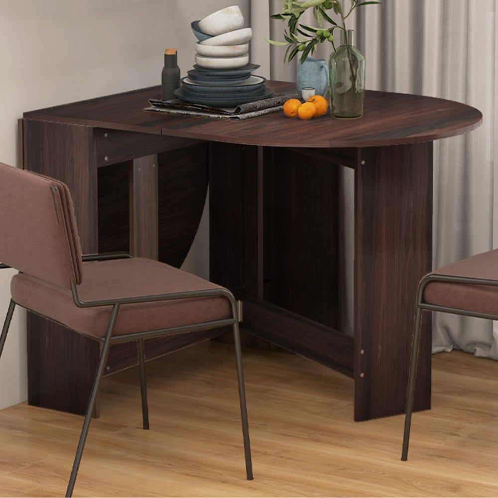 HOMCOM 6 Seater Oval Chocolate Wooden Effect Dining Table Image 1