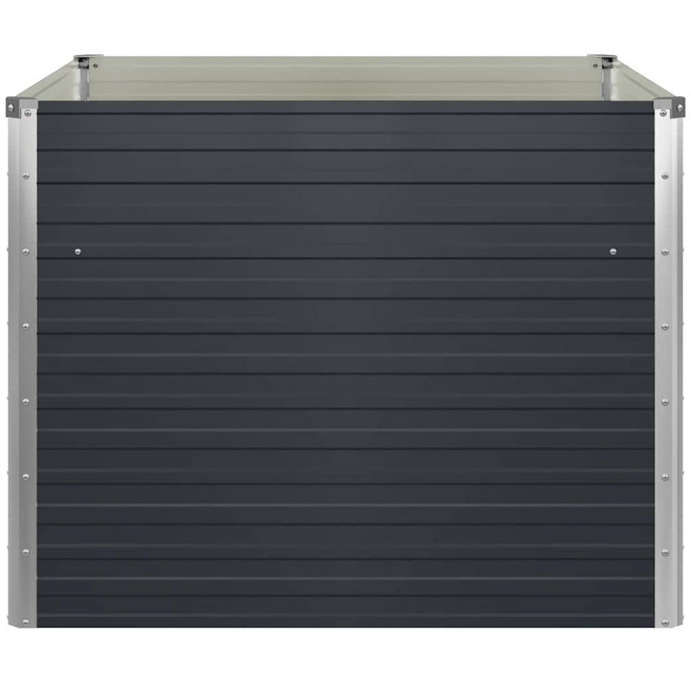 vidaXL Anthracite Galvanised Steel Raised Garden Bed 77 x 100 x 100cm Image 6