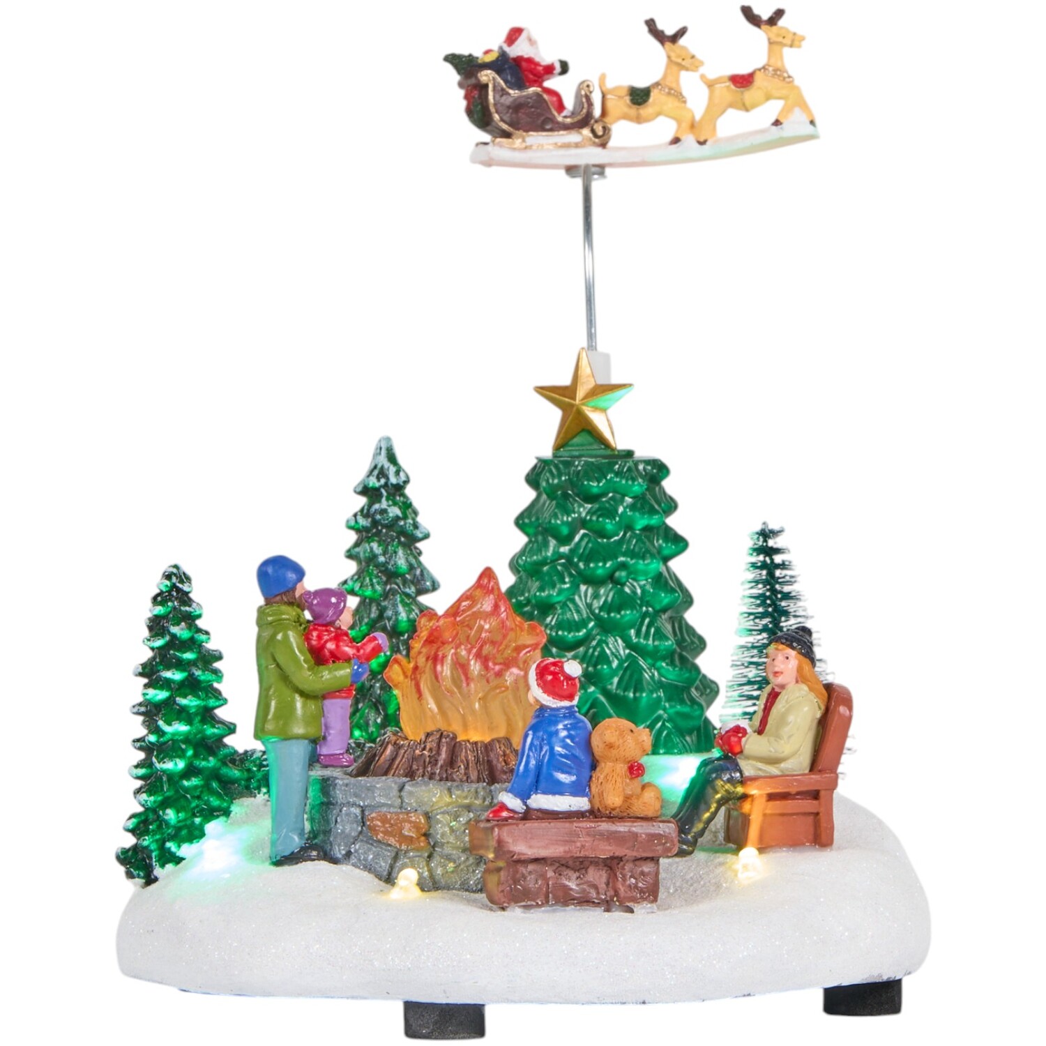 Rotating Santa Bonfire Scene Image 4