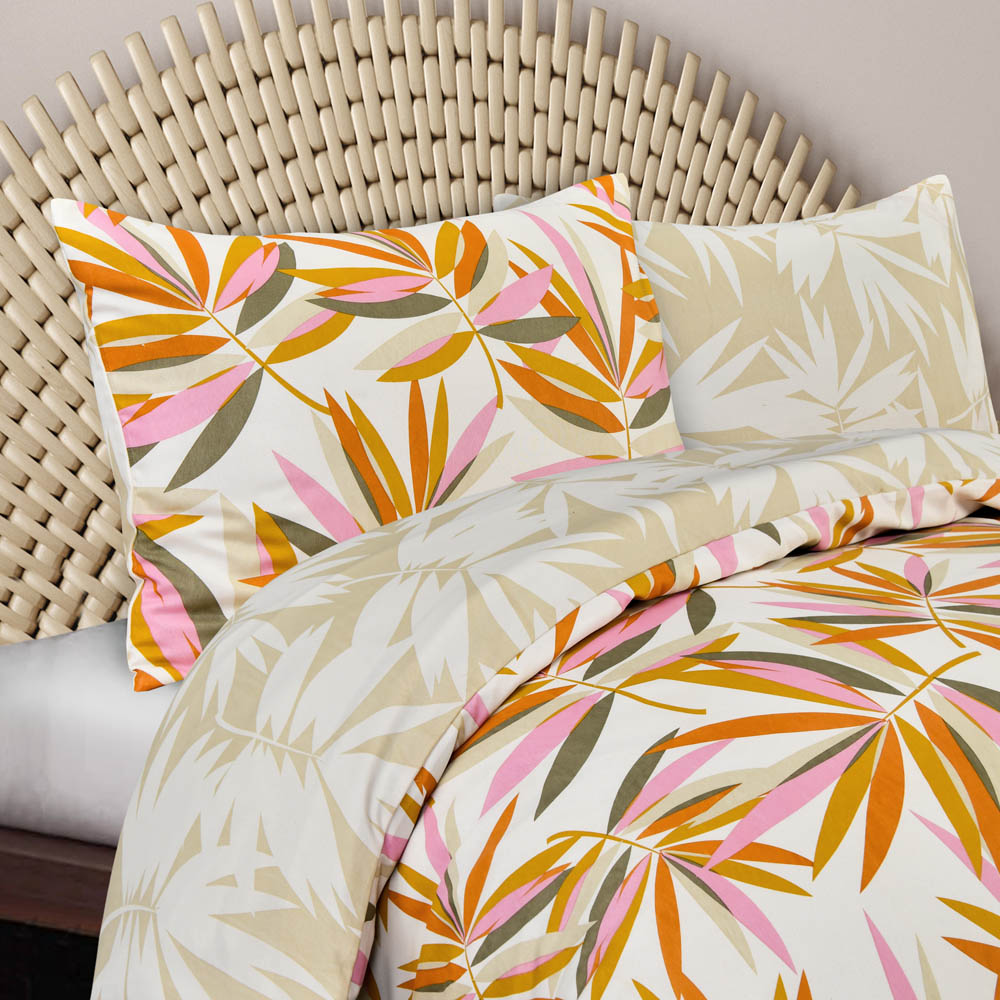 Smart Living King Size Bright Leaves Reversible Duvet Set Image 5