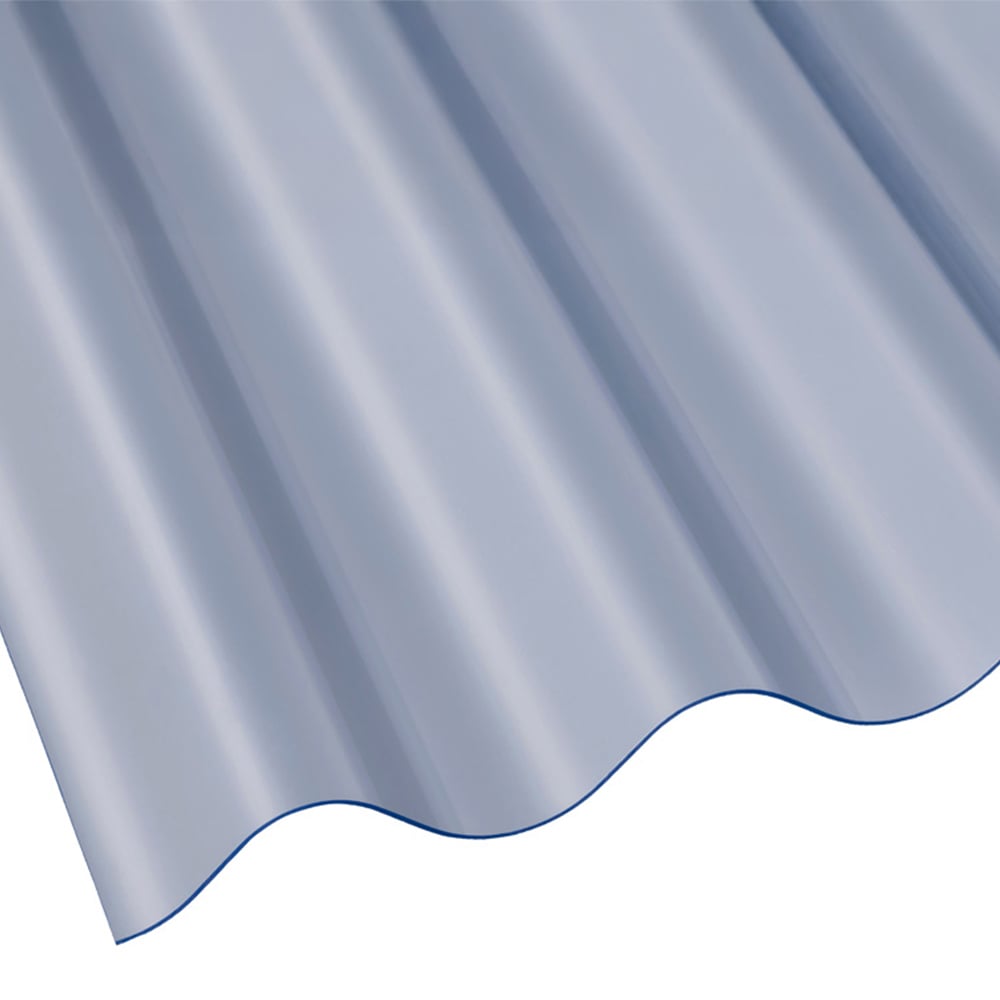 Vistalux 3 inch PVC ASB Clear Heavy Duty Corrugated Sheet 1830 x 1.1mm Image