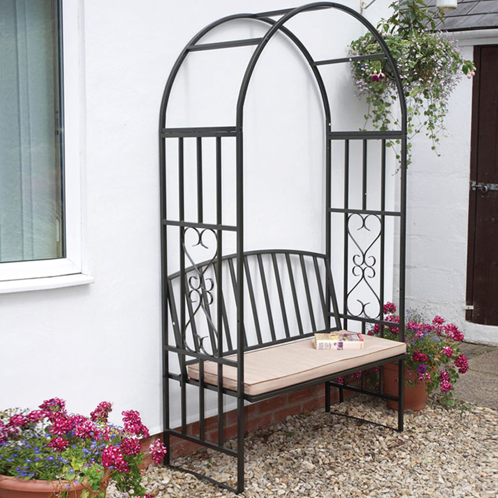 Gablemere Huntingdon Arch and Bench with Cushion Image 1