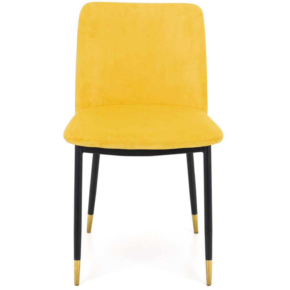 Julian Bowen Delaunay Set of 2 Mustard Dining Chair Image 4