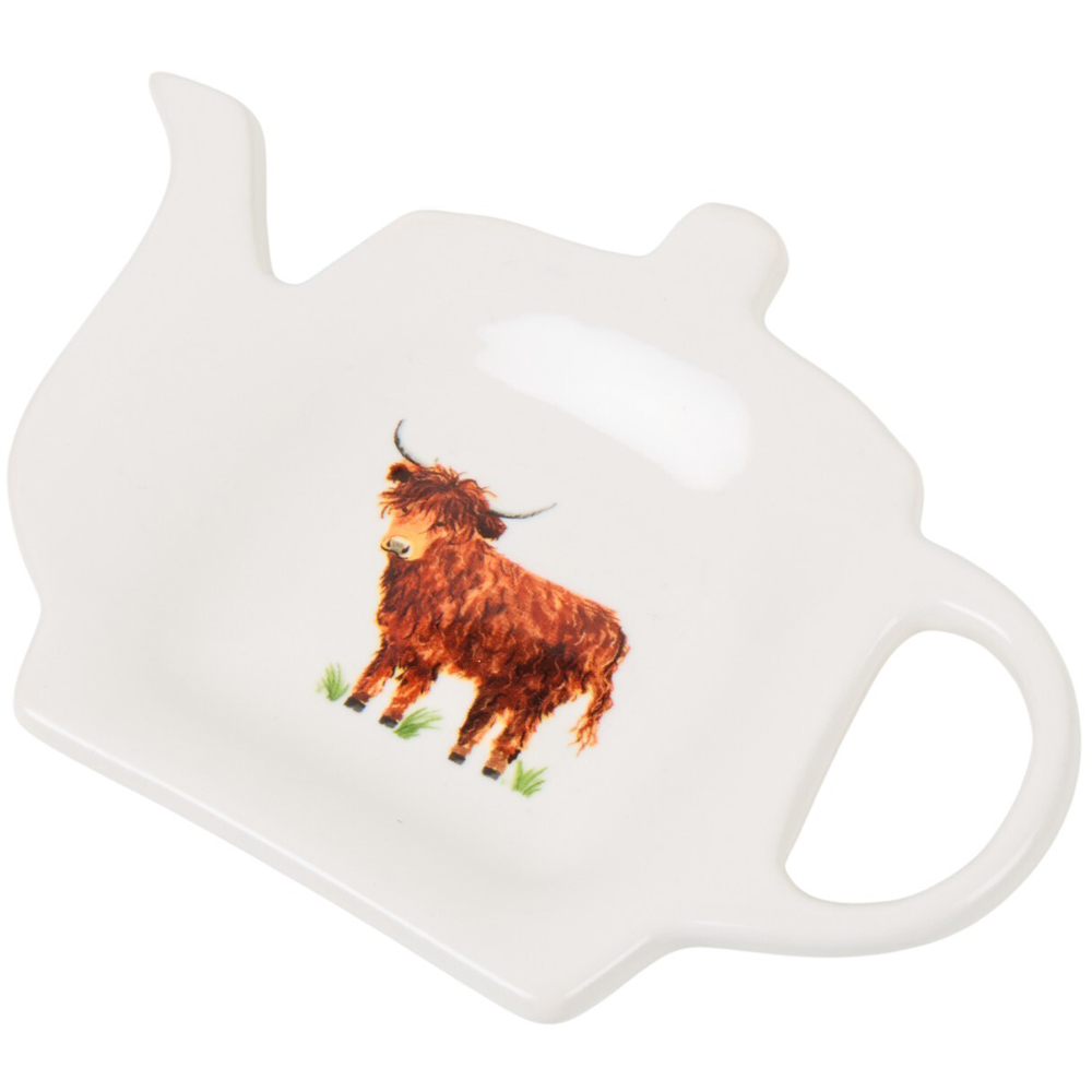 Highland Cow Tea Tidy White Image 2
