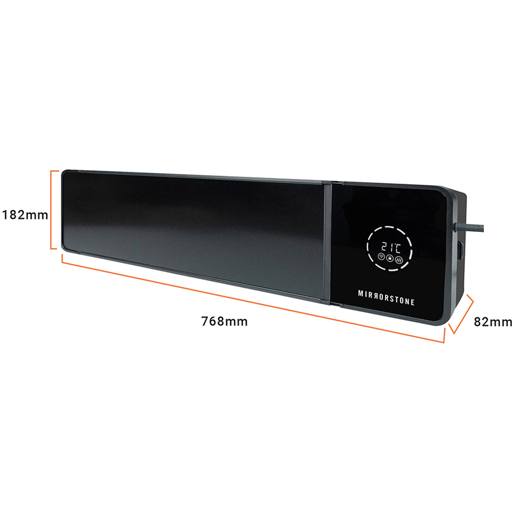 Mirrorstone Theia Remote Controllable WiFi Infrared Bar Heater 2400W Image 9