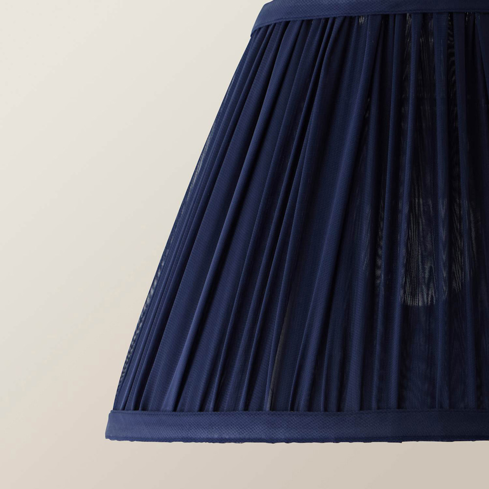 ValueLights Elowen Navy Chiffon Tapered Easy Fit Ceiling Pendant Lamp Shade 30cm Image 4