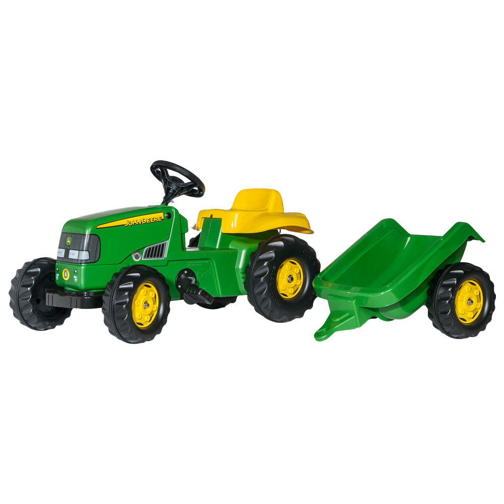 Robbie Toys John Deere Green and Yellow Tractor and Trailer Image 1