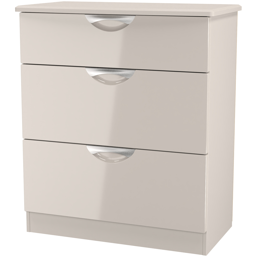 Crowndale Camden 3 Drawer Kashmir Gloss and Kashmir Deep Chest of Drawers Ready Assembled Image 2