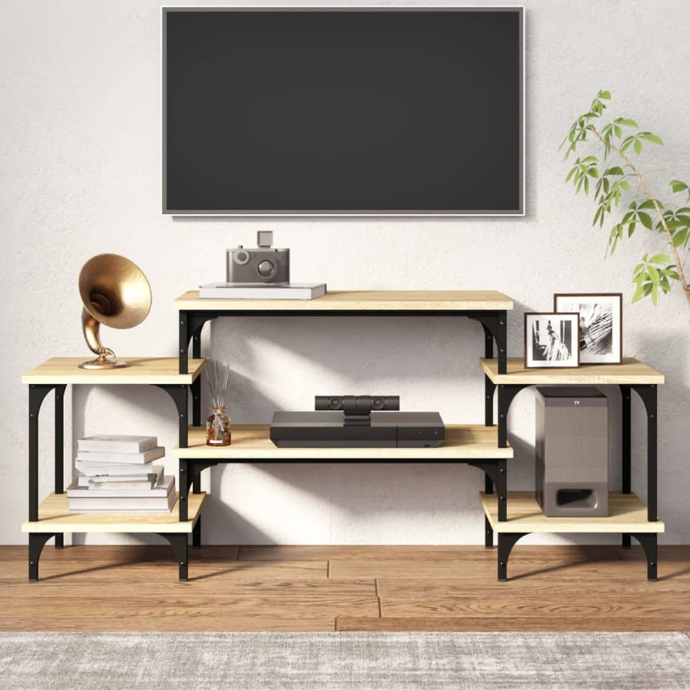 vidaXL 6 Shelf Sonoma Oak TV Cabinet Image 1