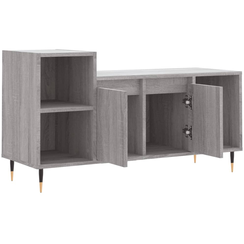 vidaXL 2 Door 3 Shelf Grey Sonoma TV Cabinet Image 6