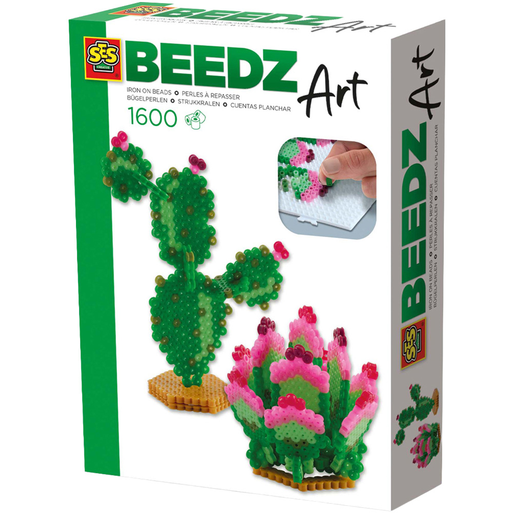 SES Creative Beedz Art Cactus Mini Houseplants Iron On Beads Kit 1600 Piece Image 1