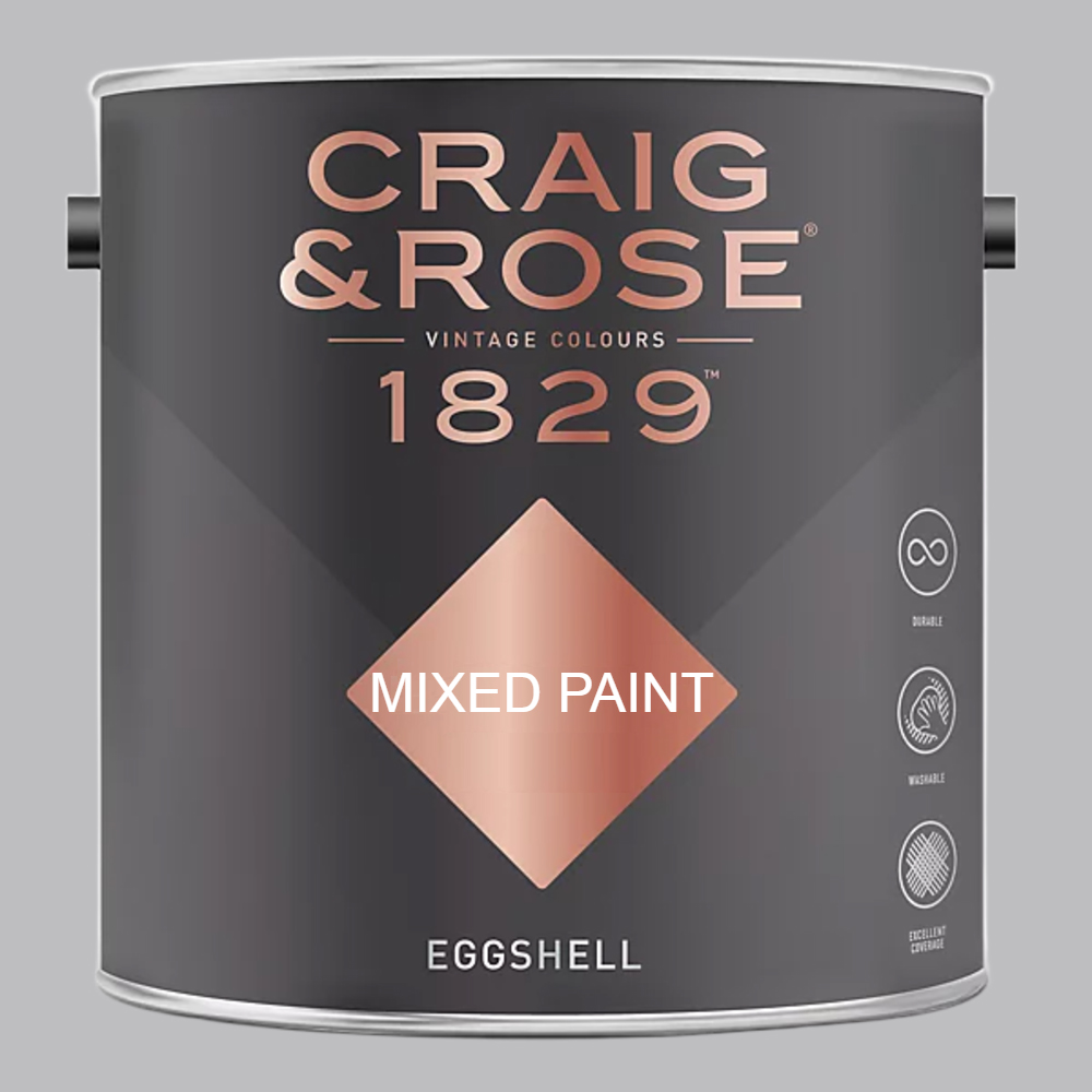 Craig & Rose 1829 Vintage Walls Wood and Metal Wilkie Grey Eggshell Paint 2.5L Image 2