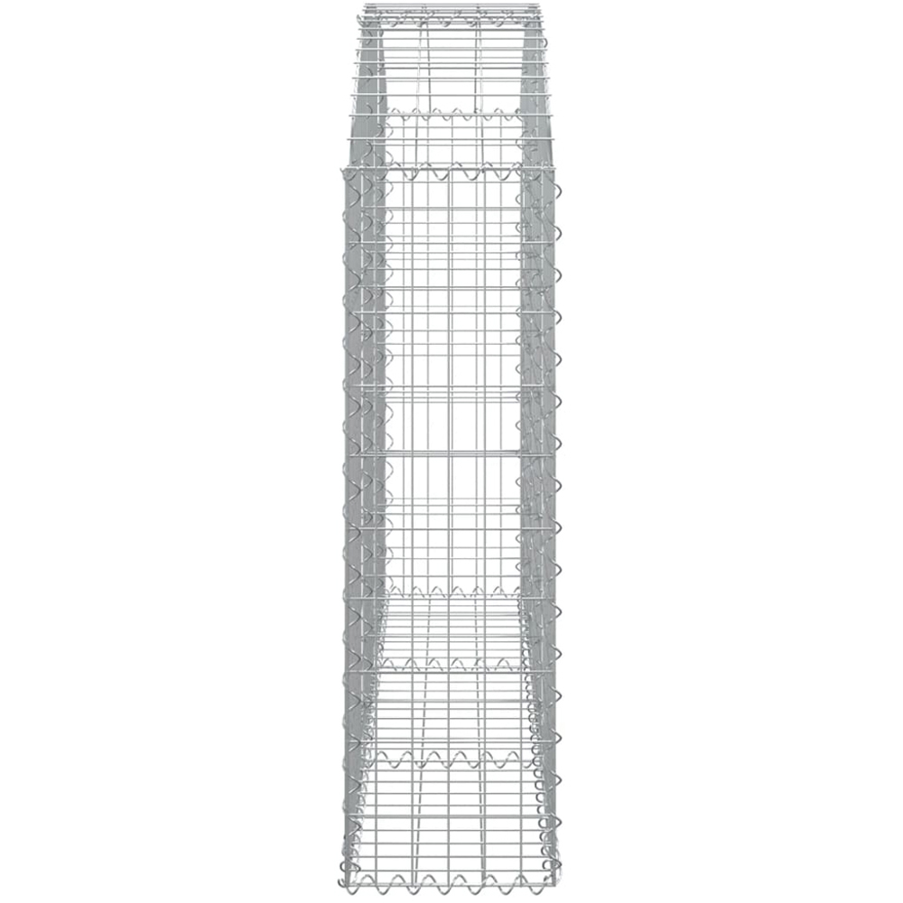 vidaXL Silver Galvanised Iron Arched Gabion Basket 150 x 30 x 100/120cm Image 3
