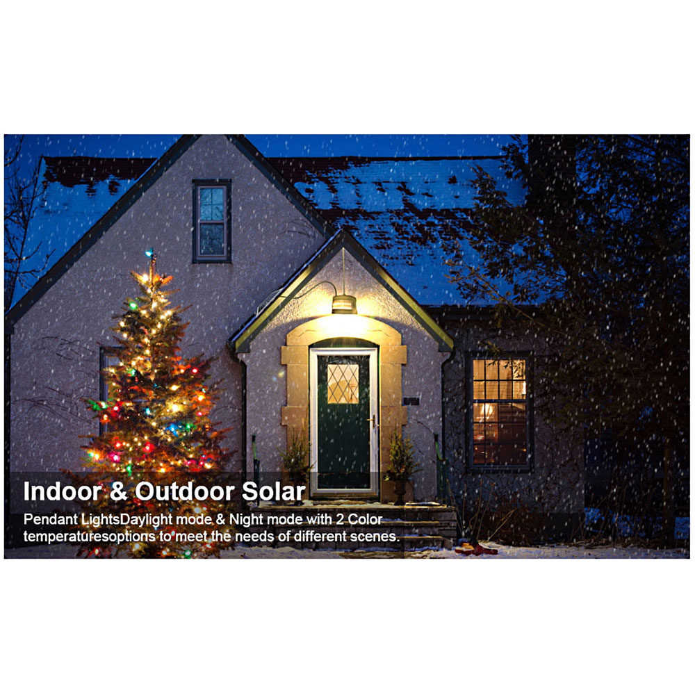 Callow Solar LED Pendant Light White Image 4