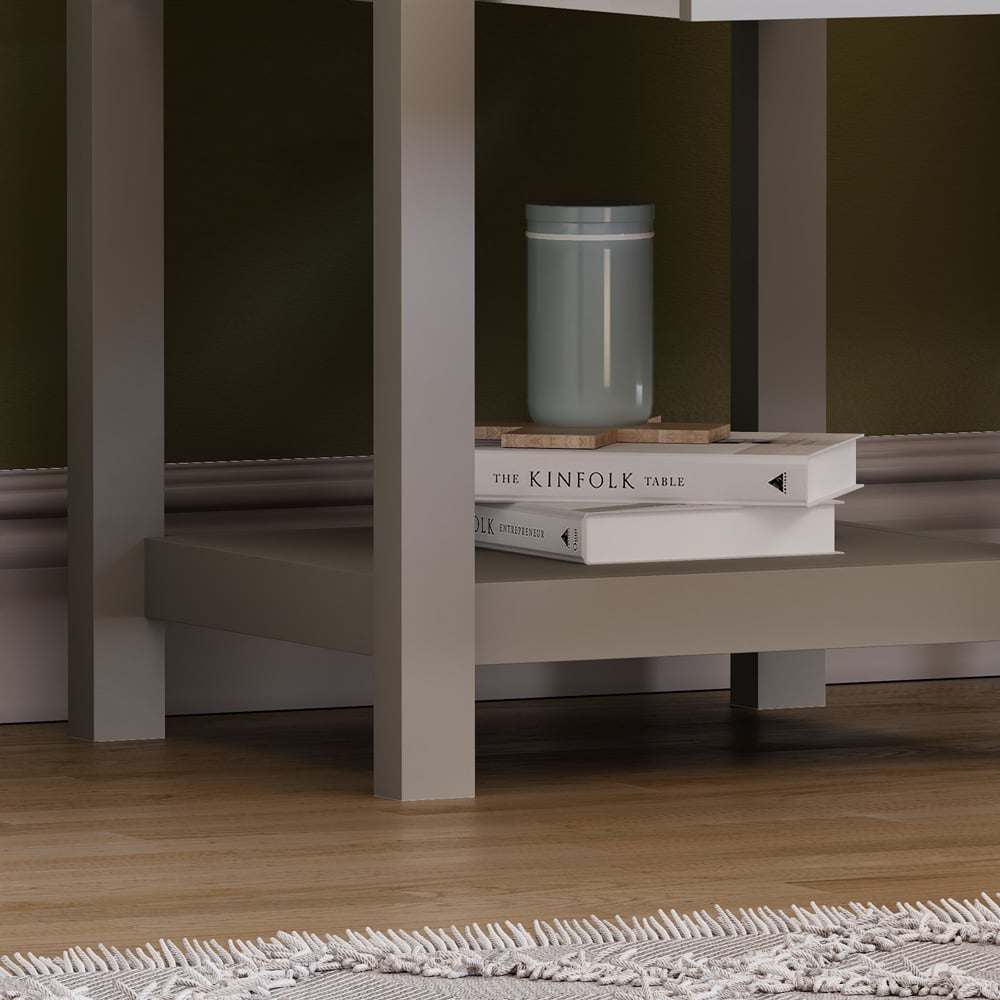 Vida Designs Arlington Single Drawer Grey Bedside Table Image 4