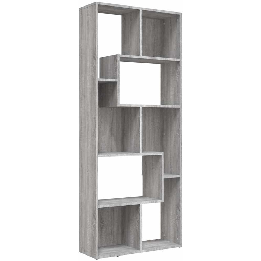 vidaXL 8 Shelf Grey Sonoma Bookcase Image 2