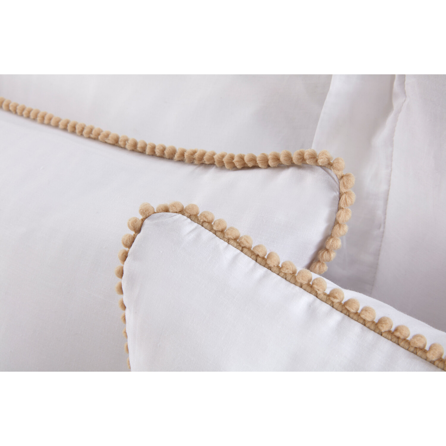 Eli Pom Pom Duvet Cover and Pillowcase Set - Natural / Double Image 5