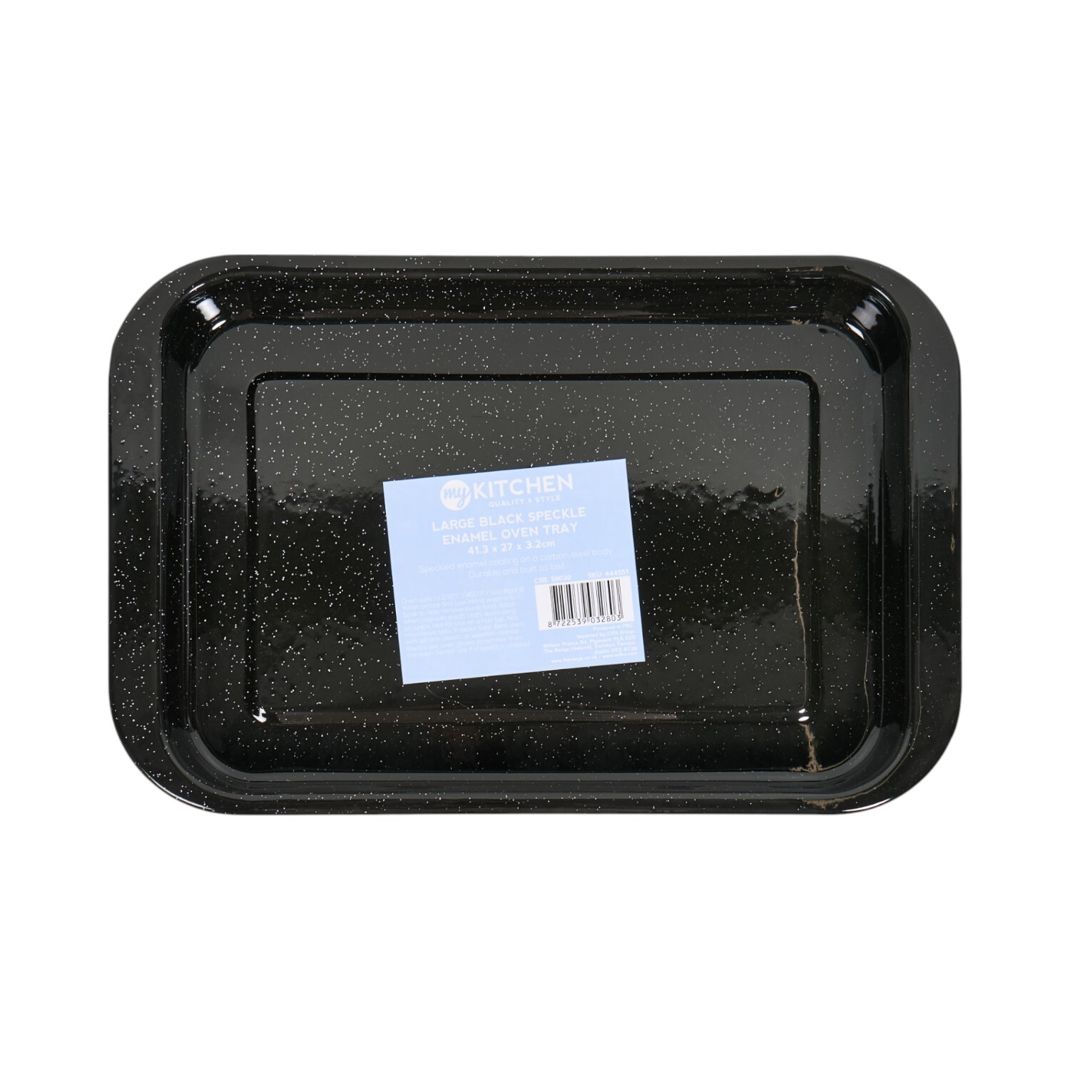 My Kitchen Large Enamel Oven Tray Black Image 2