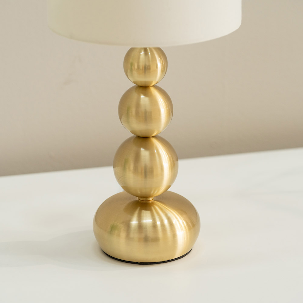 ValueLights Marissa Gold Stacked Ball Touch LED Table Lamp Image 4