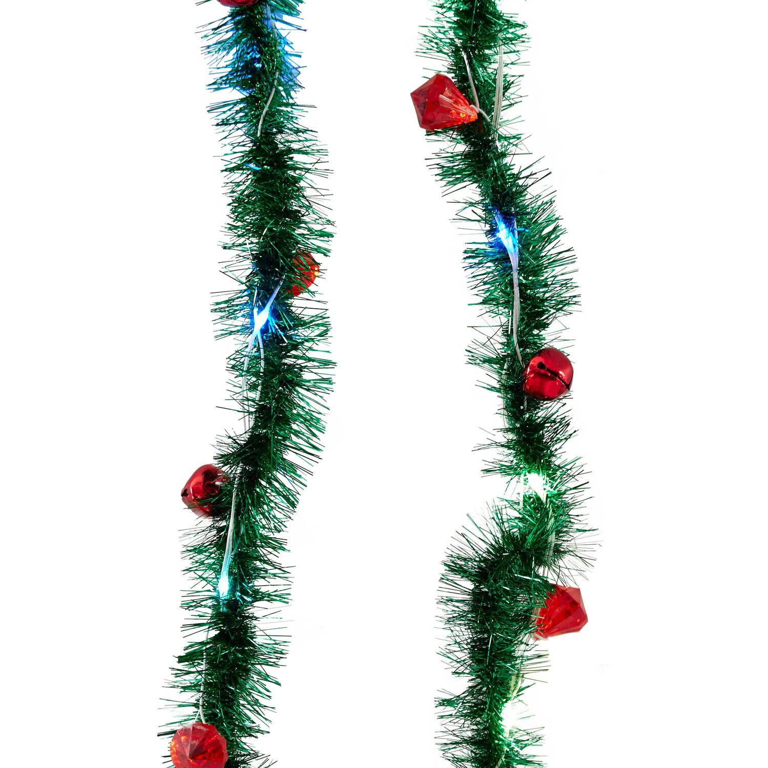 LED Tinsel Garland With Bells Image 4