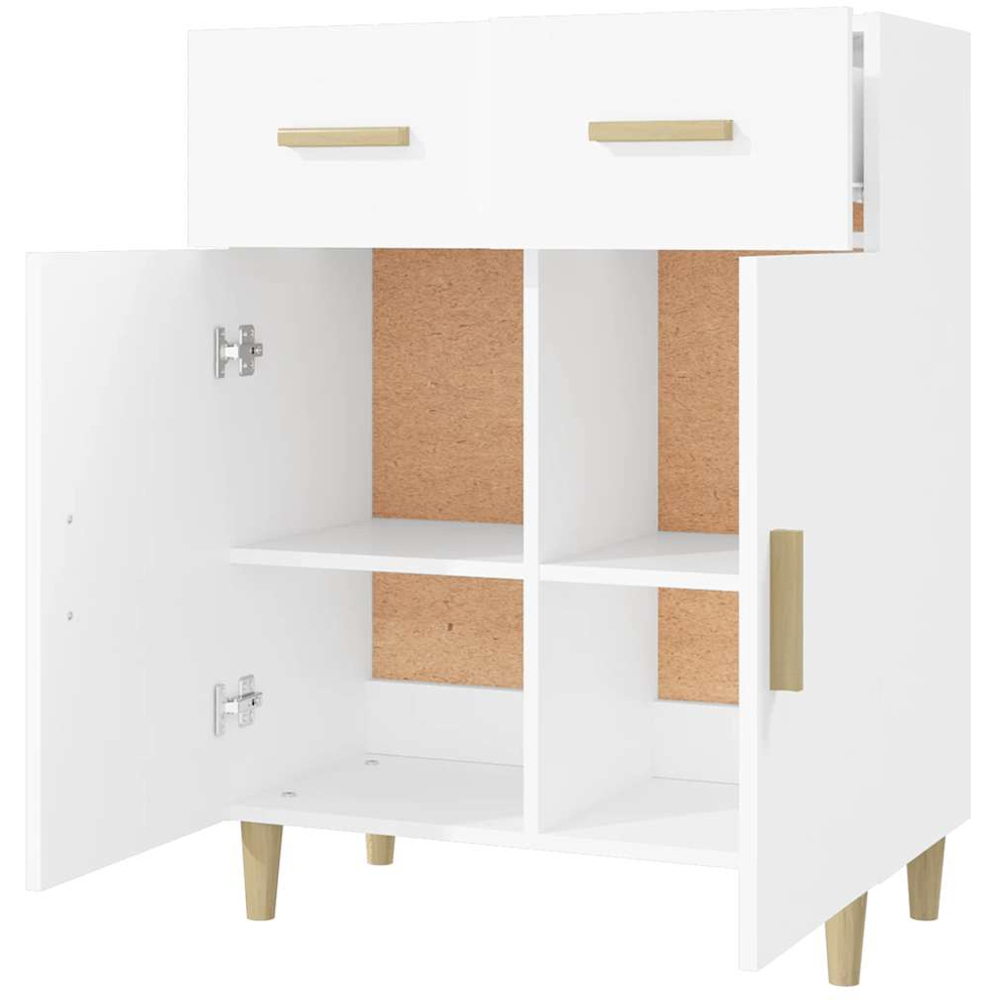 vidaXL 2 Door 2 Drawer White Sideboard Image 4