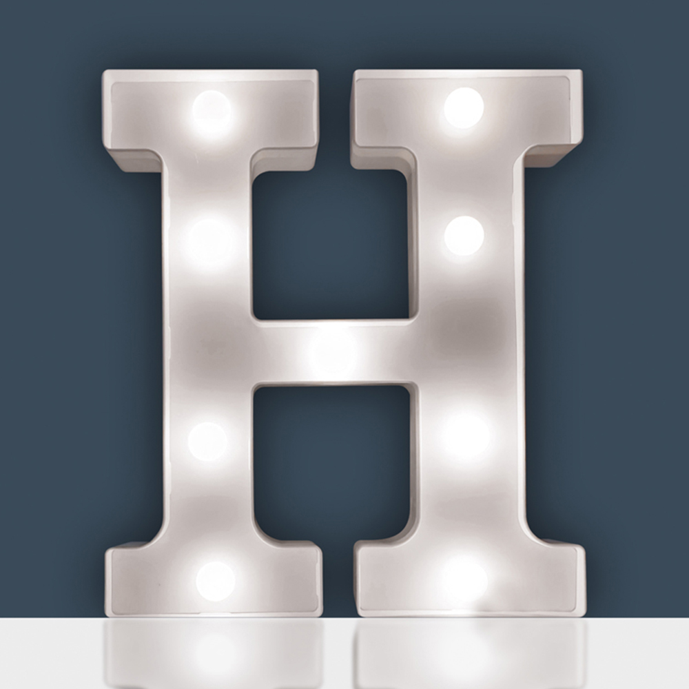 St Helens Battery Operated 3D LED Letter H Light Image 2