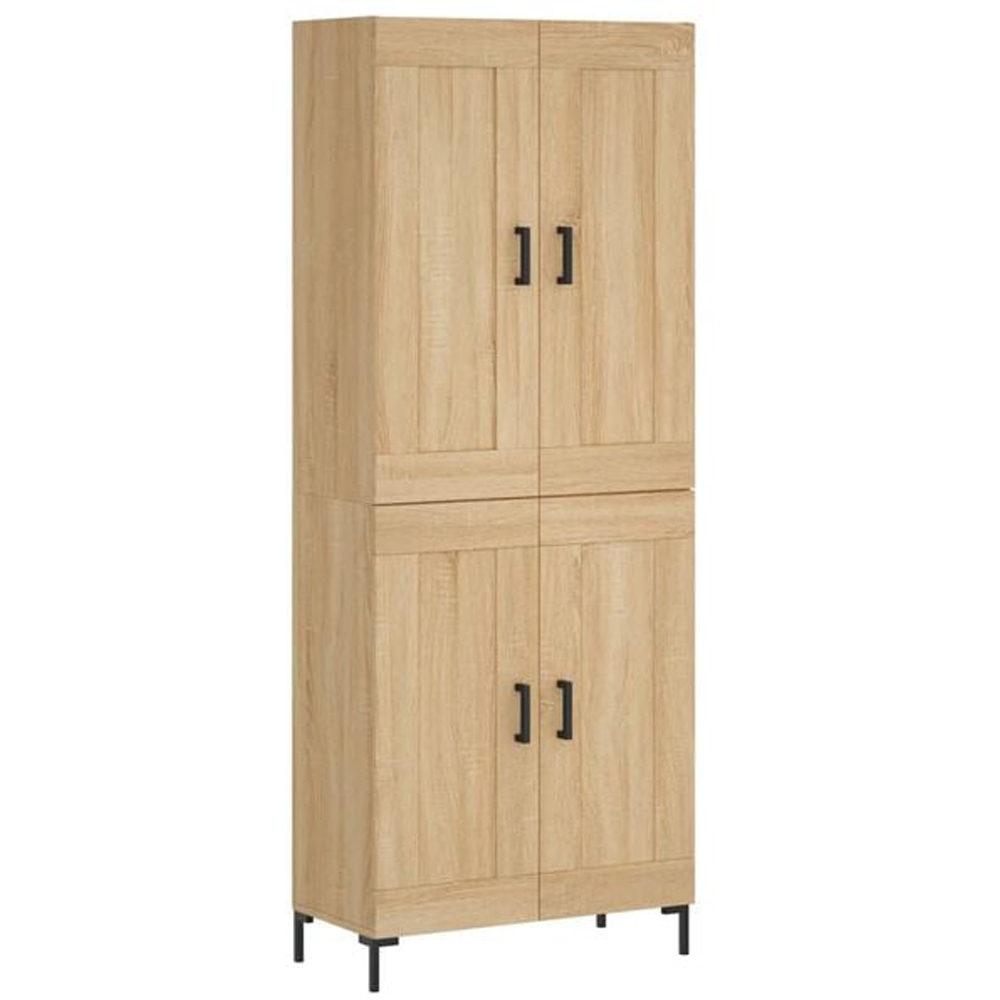 vidaXL 4 Door Sonoma Oak Highboard Image 2
