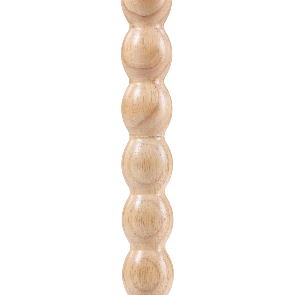 Living and Home Natural Round Spindle Pedestal Side Table Image 6